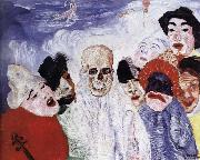 James Ensor Death and the Masks oil painting on canvas